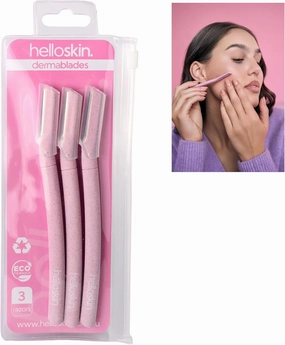 Dermablades | Face Razors for Women | Gentle Exfoliation Derma Blades for Radiant Skin | Eco-Friendly Design Facial Hair Removal | Ideal Eyebrow Razor & Face Shaver Women – 3 Pack