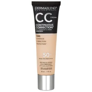 Dermablend Continuous Correction Tone-Evening CC Cream Foundation SPF 50 , Full Coverage Foundation Makeup & Color Corrector, Oil-Free