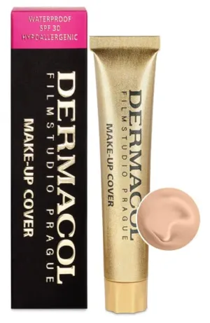 Dermacol - Full Coverage Foundation, Liquid Makeup Matte Foundation with SPF 30, Waterproof Foundation for Oily Skin, Acne, & Under Eye Bags, Long-Lasting Makeup Products, 30g, Shade 207