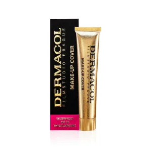 Dermacol - Full Coverage Foundation, Liquid Makeup Matte Foundation with SPF 30, Waterproof Foundation for Oily Skin, Acne, & Under Eye Bags, Long-Lasting Makeup Products, 30g, Shade 225