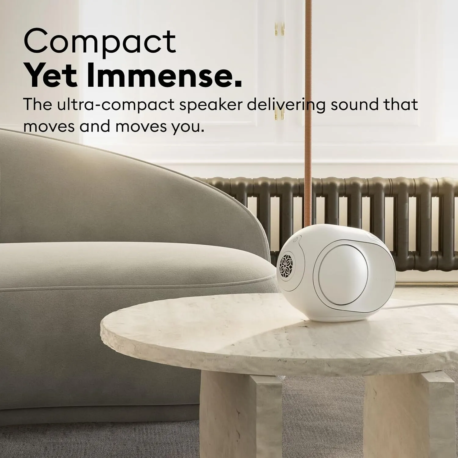 Devialet Phantom II - 98 dB - Compact Wireless Speaker - Iconic White