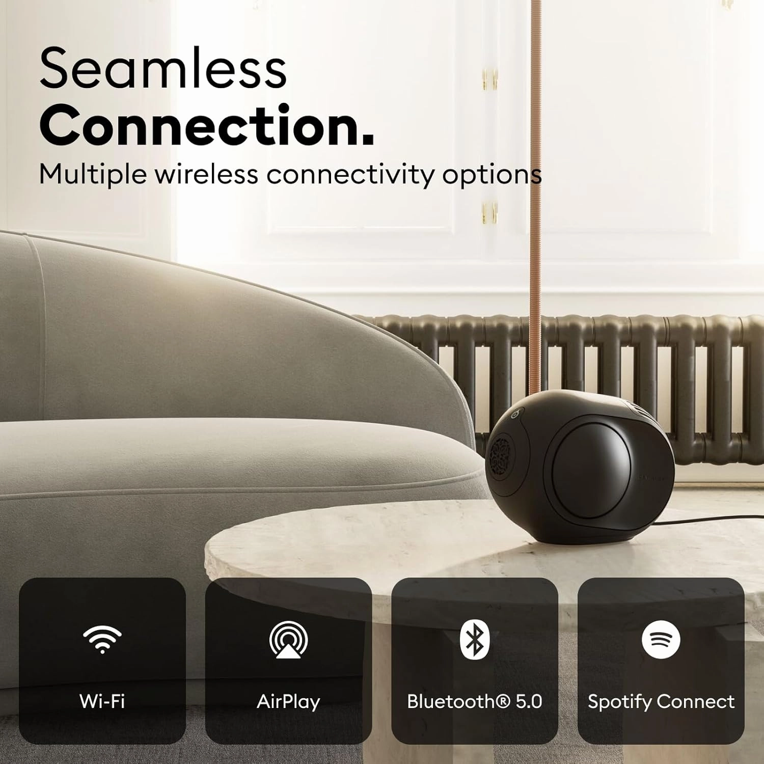Devialet Phantom II - 98 dB - Compact Wireless Speaker - Matte Black