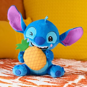 Disney Stitch Feed Me Pineapple 13-inch Large Plush Stuffed Animal, Blue, Alien, Soft and Huggable, Kids Toys for Ages 2 Up by Just Play