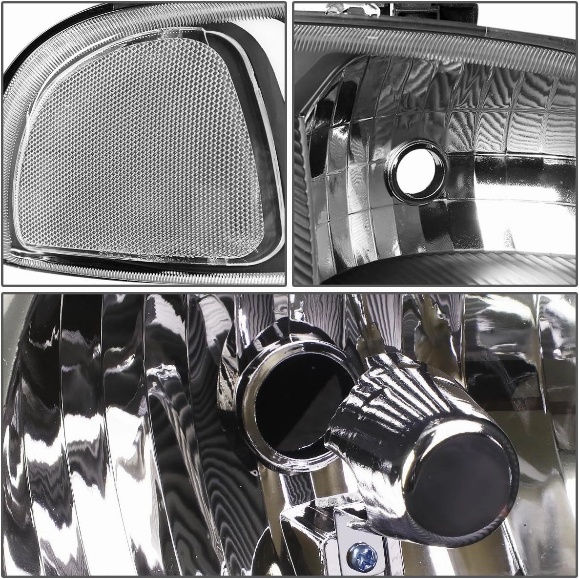 DNA MOTORING HL-OH-DAN994P-BK-CL1 Black Housing Clear Lens Headlights Compatible with 02-06 GMC Sierra 1500 Denali / 01 Sierra C3 / 07 Sierra 1500 Denali Classic / 01-06 Yukon Denali