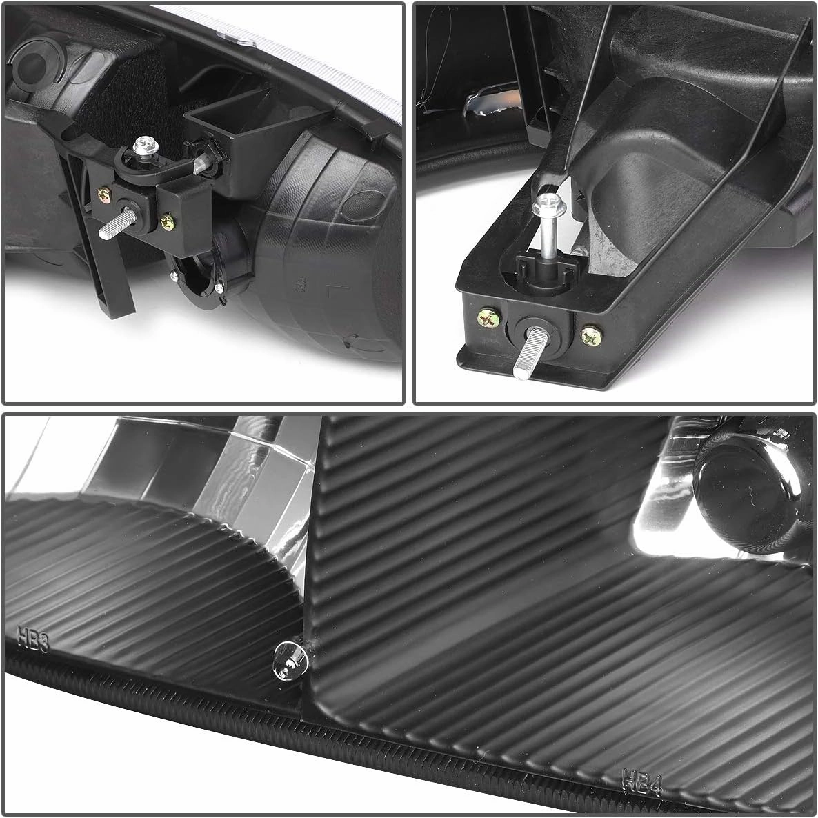 DNA MOTORING HL-OH-DAN994P-BK-CL1 Black Housing Clear Lens Headlights Compatible with 02-06 GMC Sierra 1500 Denali / 01 Sierra C3 / 07 Sierra 1500 Denali Classic / 01-06 Yukon Denali