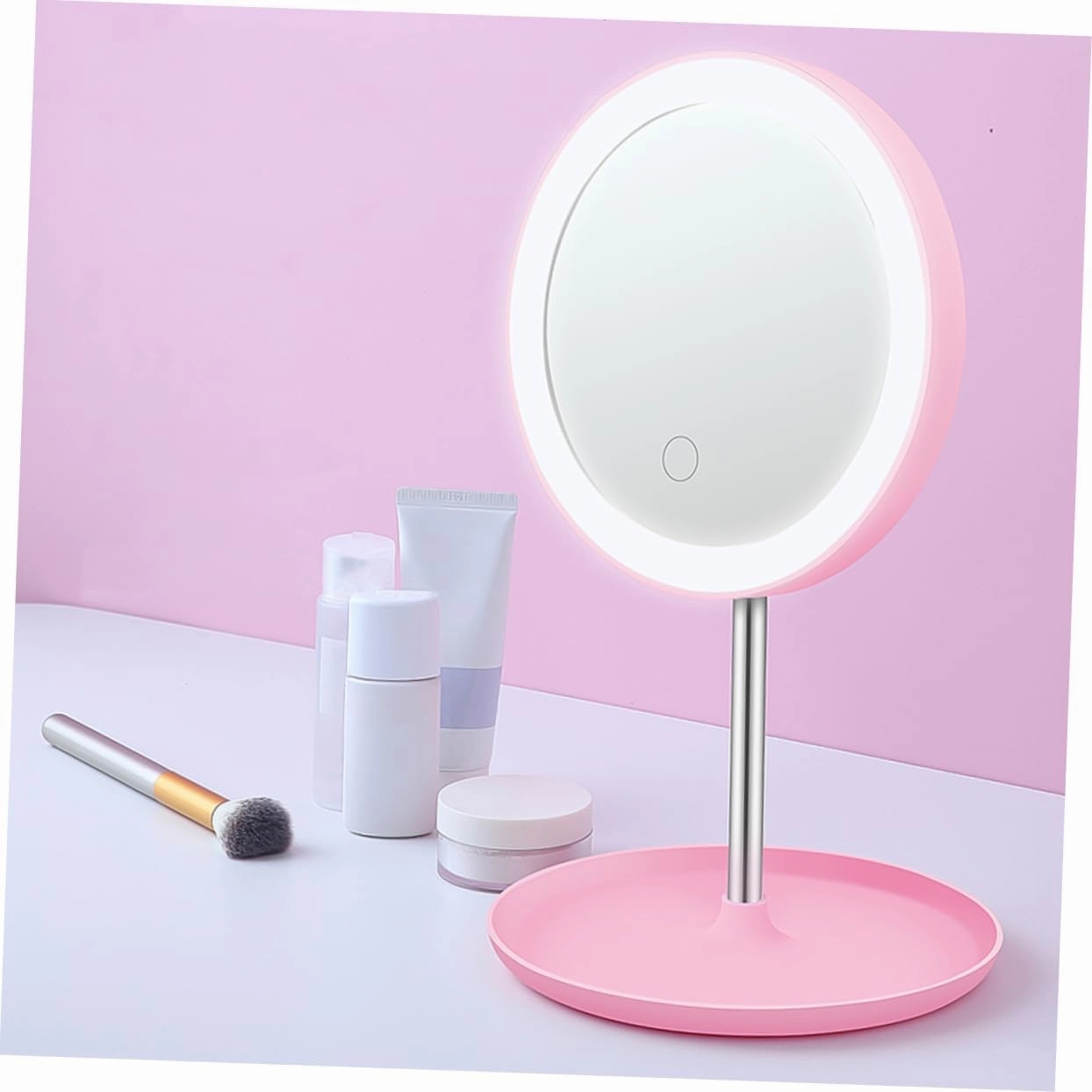 DOITOOL Led Smart Makeup Mirror 10x Magnification Rechargeable Non-slip 360° Rotation