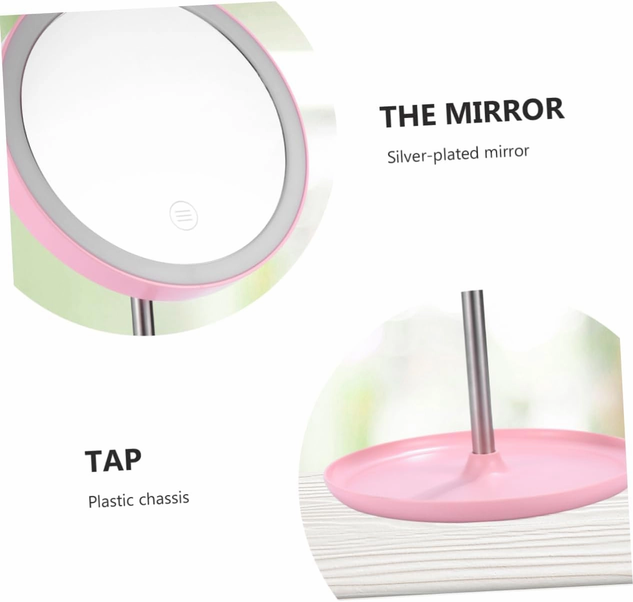 DOITOOL Led Smart Makeup Mirror 10x Magnification Rechargeable Non-slip 360° Rotation
