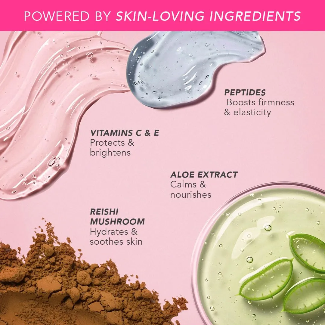 Doll 10 Peptide Bounce Balm Foundation™ – Hydrating, Age-Defying Foundation for Older Women, All Skin Types – Vegan, Clean, Natural, Medium Buildable Coverage, Blurs Fine Lines - [Light/Medium]