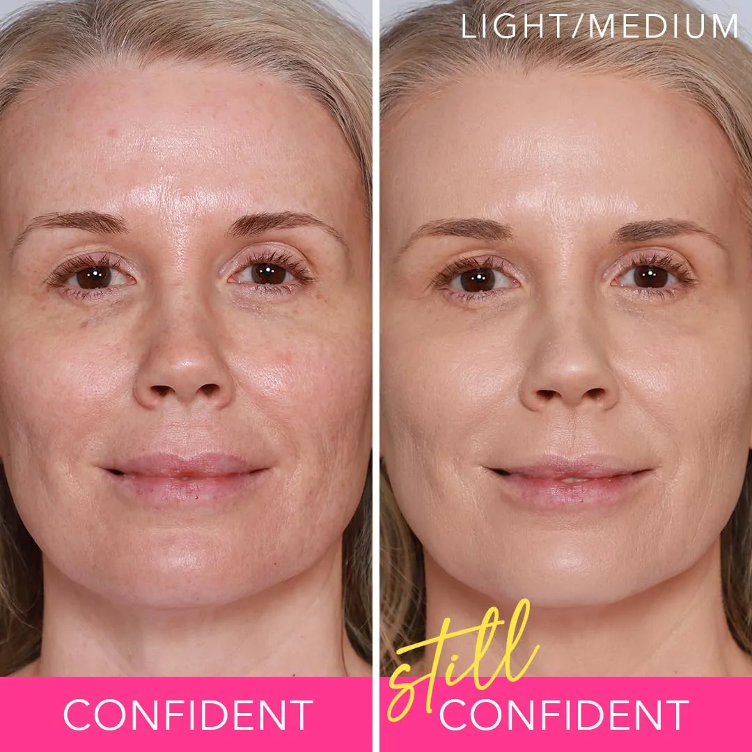 Doll 10 Peptide Bounce Balm Foundation™ – Hydrating, Age-Defying Foundation for Older Women, All Skin Types – Vegan, Clean, Natural, Medium Buildable Coverage, Blurs Fine Lines - [Light/Medium]