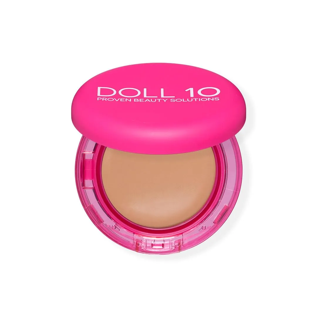 Doll 10 Peptide Bounce Balm Foundation™ – Hydrating, Age-Defying Foundation for Older Women, All Skin Types – Vegan, Clean, Natural, Medium Buildable Coverage, Blurs Fine Lines - [Light/Medium]