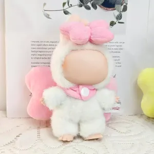Doll Clothes – 17cm LBB Pink Bow: Plush Comfort Filled with Pearl Cotton, Made for Snuggly Home Moments (Doll Not Included)