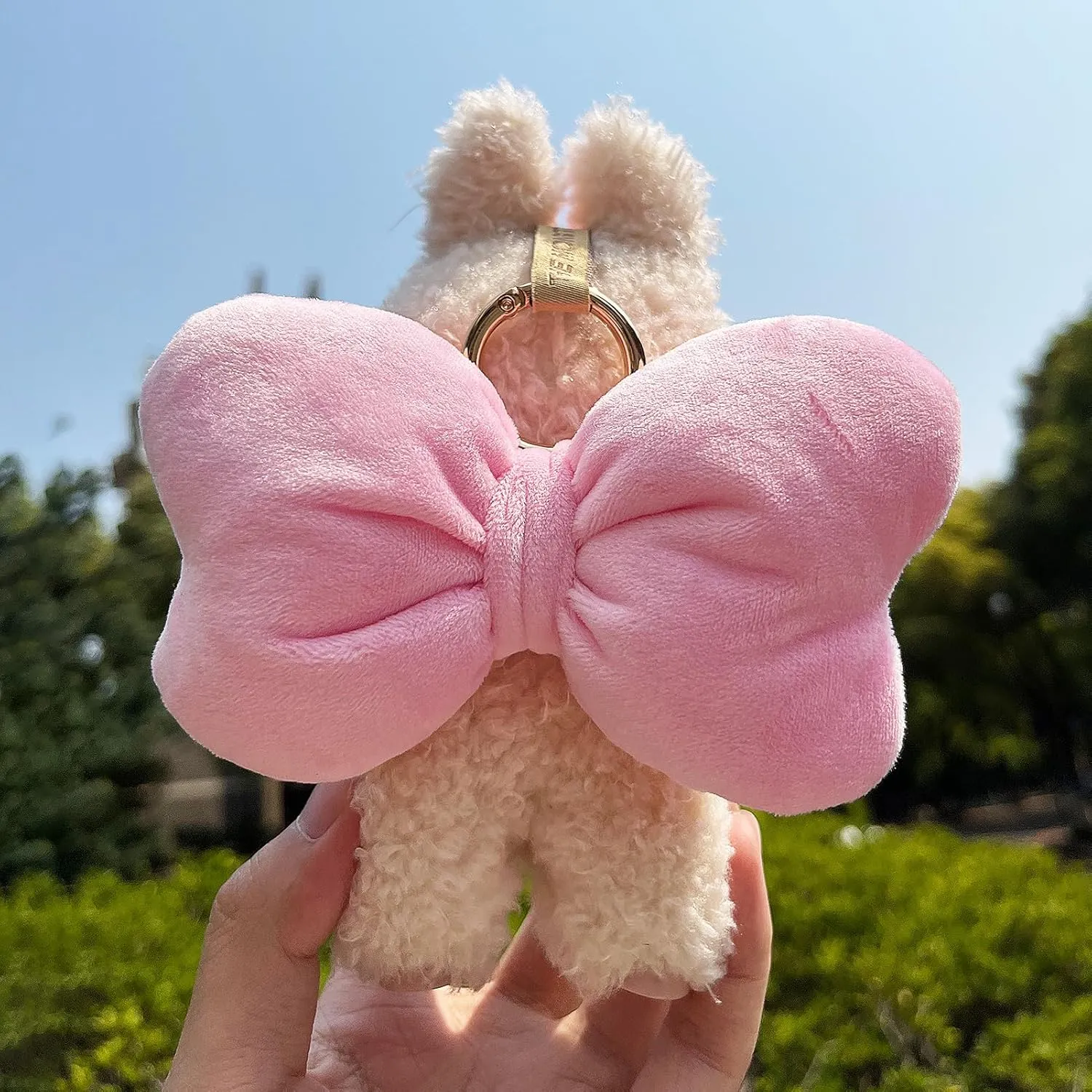 Doll Clothes – 17cm LBB Pink Bow: Plush Comfort Filled with Pearl Cotton, Made for Snuggly Home Moments (Doll Not Included)