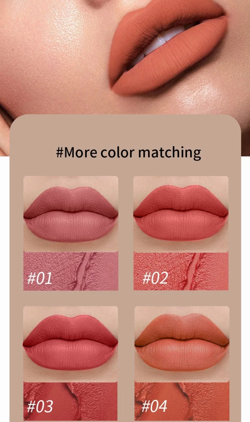 Double-Ended Matte & Gloss Lipstick – Waterproof Nude & Red Shades – Velvet Lip Tint   Glossy Balm Duo – Fashion Makeup Gift for Women