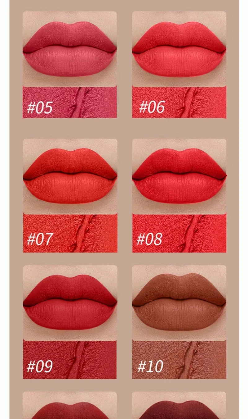 Double-Ended Matte & Gloss Lipstick – Waterproof Nude & Red Shades – Velvet Lip Tint   Glossy Balm Duo – Fashion Makeup Gift for Women