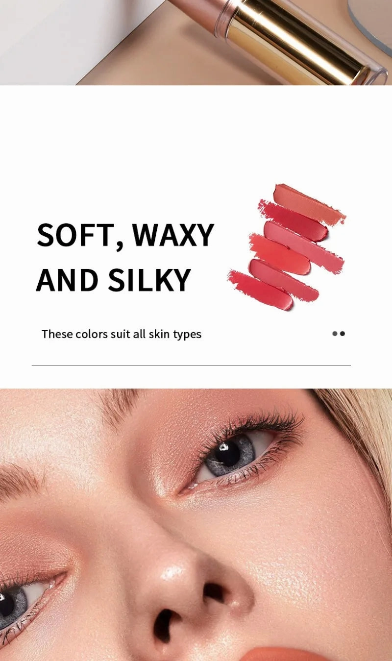 Double-Ended Matte & Gloss Lipstick – Waterproof Nude & Red Shades – Velvet Lip Tint   Glossy Balm Duo – Fashion Makeup Gift for Women