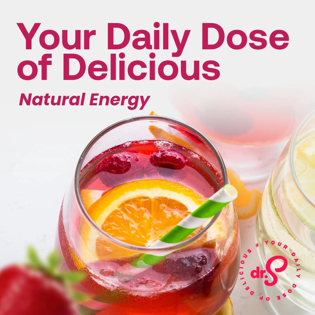 Dr. Smoothie Refreshers Strawberry Acai – Made with Real Fruit Juice – Drink Concentrate, No Artificial Colors, Shelf-Stable – Lightly Caffeinated with Green Coffee Extract (46 oz Bottle)