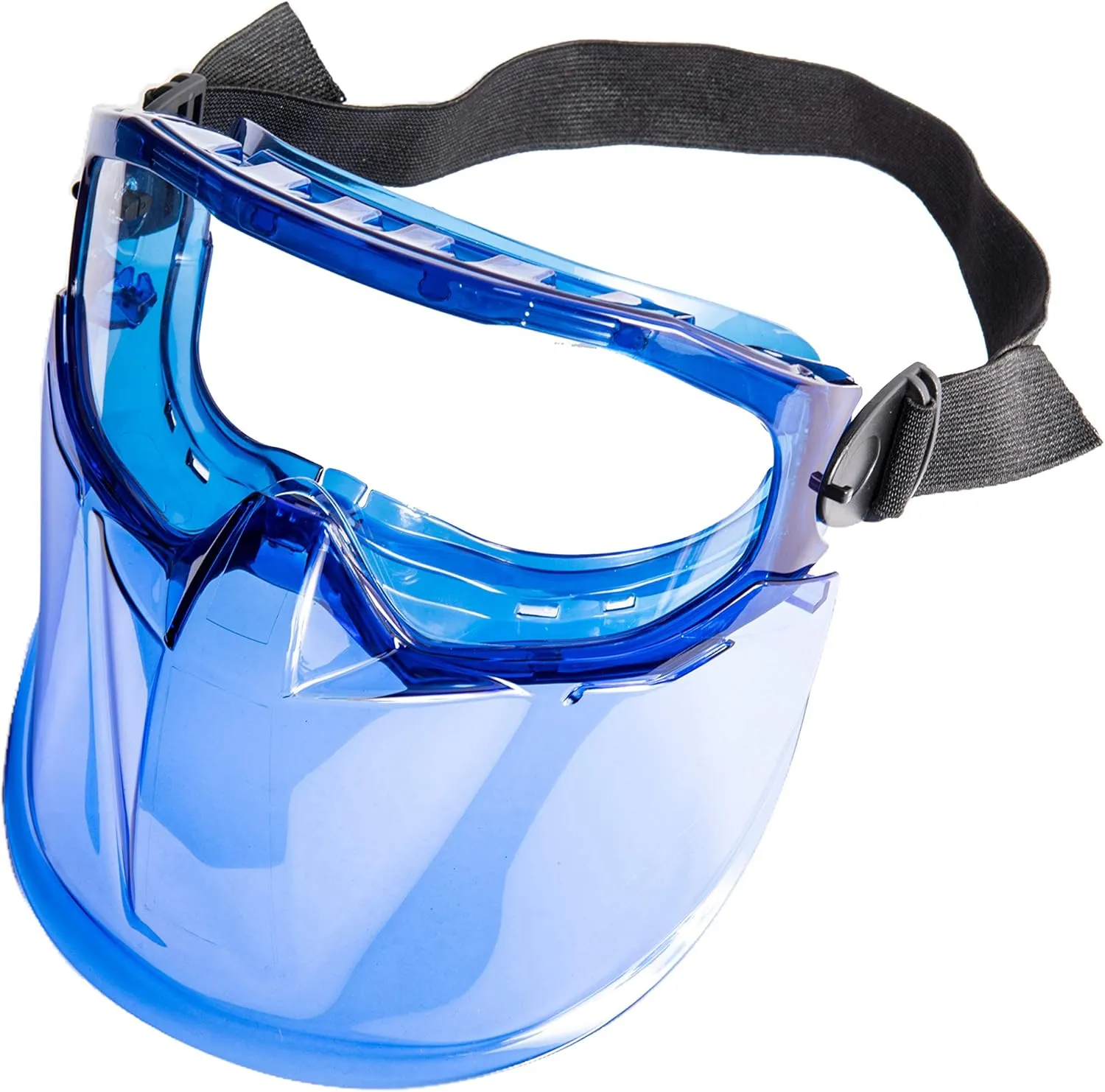 Eagle Eyes Anti-Fog Scratch-Resistant Safety Goggles with Face Shield - 99.9% UV Rays Protection - Universal Fit Lightweight Eyewear (Blue)