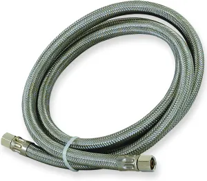 Eastman Ice Maker Connector, 1/4 Compression, 10 ft Flexible Braided Stainless Steel Hose, 48389