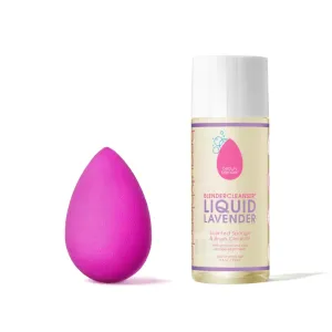 Electric Violet Beauty Blender Makeup Sponge & Liquid Blendercleanser Sponge & Brush Cleanser, 5 oz