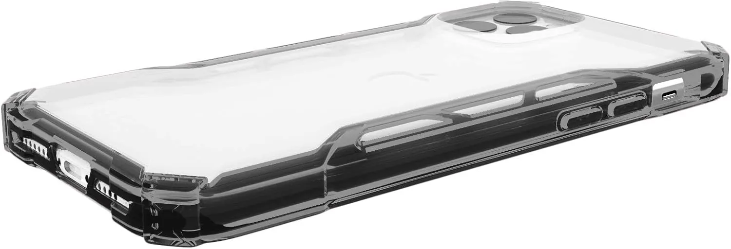 Element Case Rally for iPhone 11 Pro, Slim and Rugged Case with Advanced Impact Protection, Ergonomic Anti-Slip Grip, Screen-Safe Bezel Design, and Clear Back to Showcase Your Phone - Black