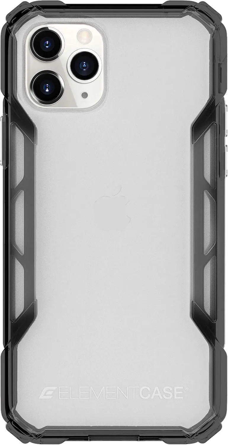 Element Case Rally for iPhone 11 Pro, Slim and Rugged Case with Advanced Impact Protection, Ergonomic Anti-Slip Grip, Screen-Safe Bezel Design, and Clear Back to Showcase Your Phone - Black