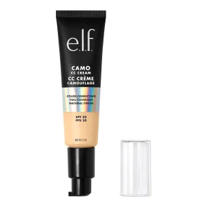 e.l.f. Camo CC Cream, SPF 30 Color-Correcting Medium-To-Full Coverage Face Foundation, Delivers An Airbrushed Finish, Vegan & Cruelty-Free, Fair 140 W