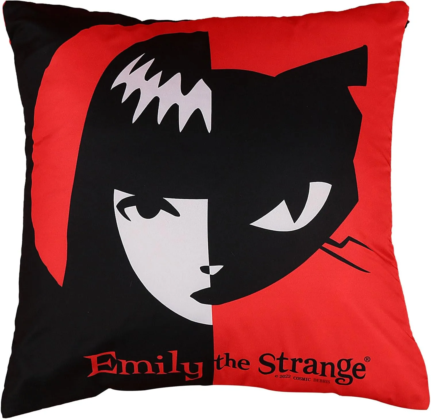 Emily the Strange Throw Pillow Covers Face Combination Print Cozy Halloween Accessories
