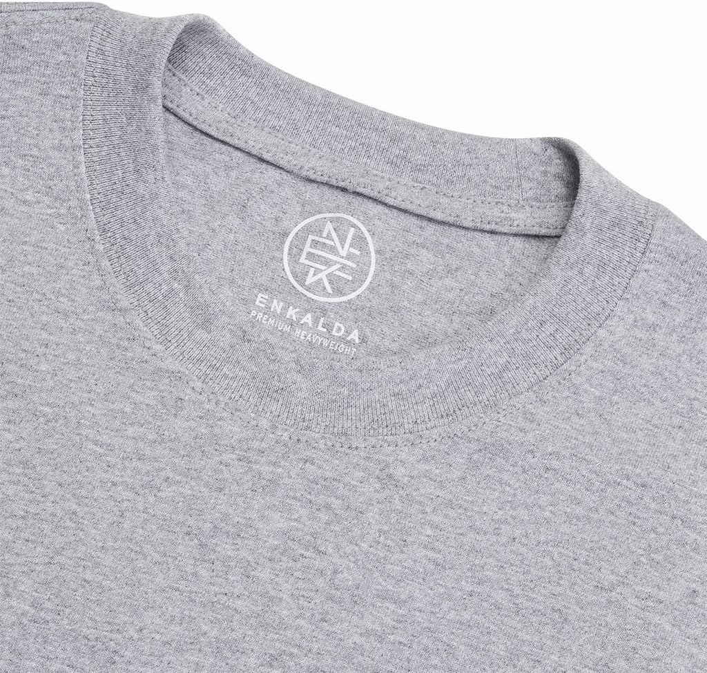 Enkalda Men's Premium Heavyweight Crew Neck T-Shirt