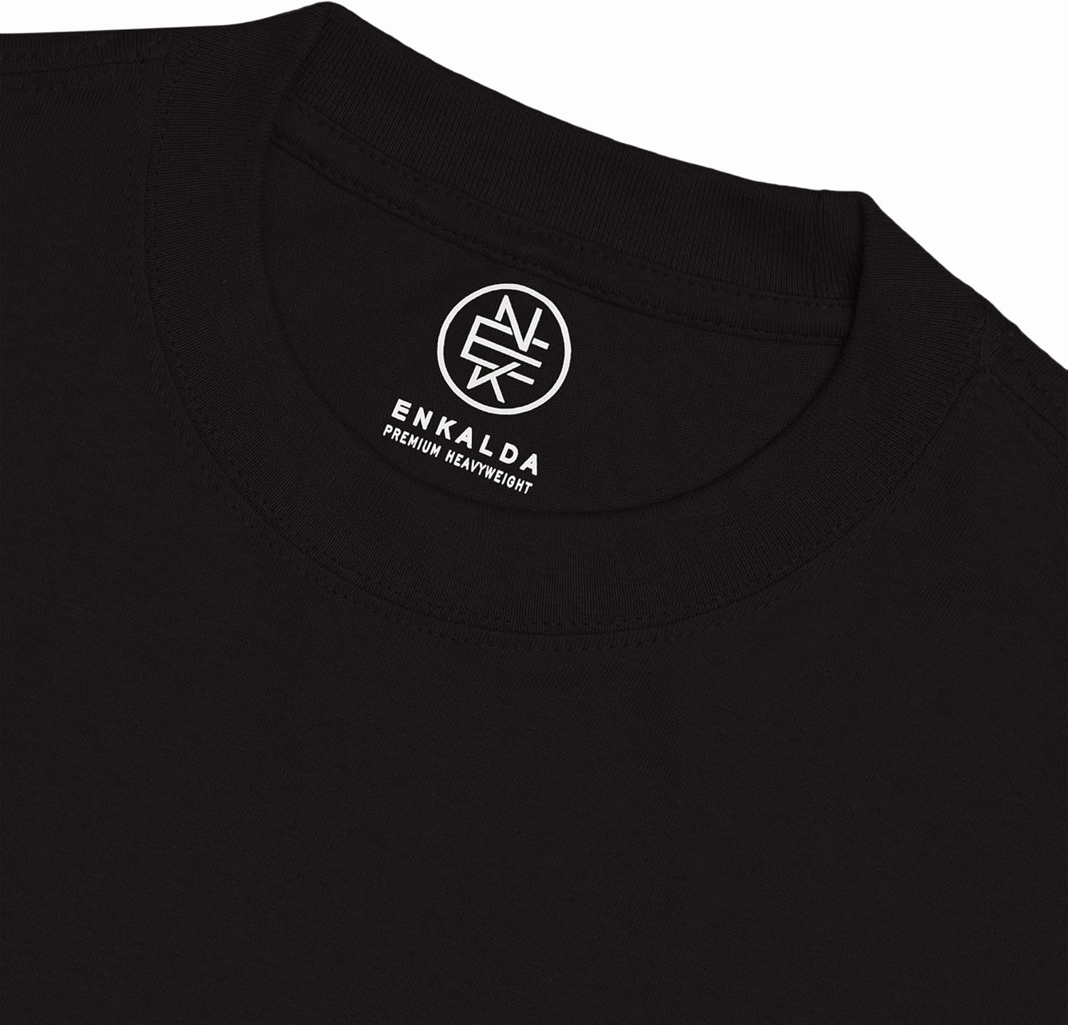 Enkalda Men's Premium Heavyweight Crew Neck T-Shirt