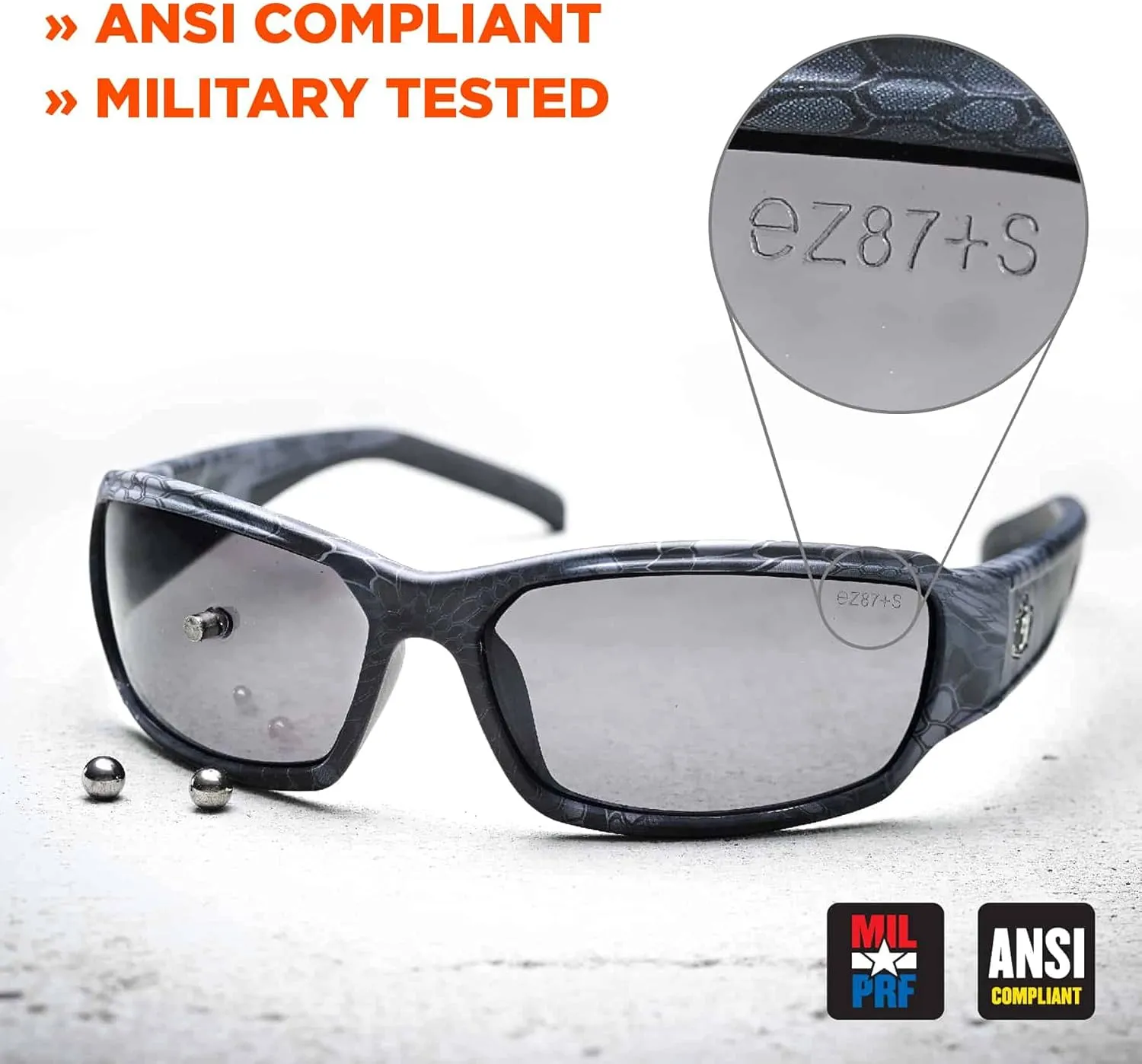 Ergodyne Skullerz Thor Anti-Fog Safety Glasses,Kryptek Typhon,Copper Lens