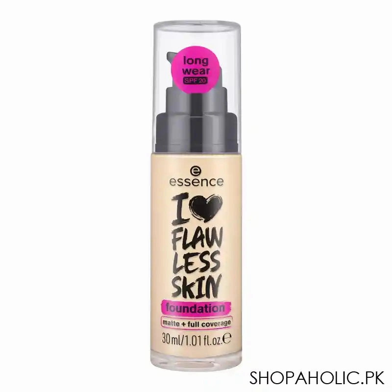 Essence I Love Flawless Skin Foundation, Long Wear, SPF-20, 30ml, 20 Medium Porcelain
