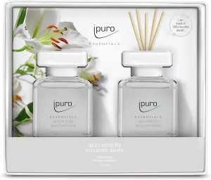 Essentials White Lily, Room Freshener with Peach, Lily of the Valley, Jasmine, Clove, White Musk & Cedar Wood Fragrance Aroma Diffuser with Sticks, Air Freshener for Home
