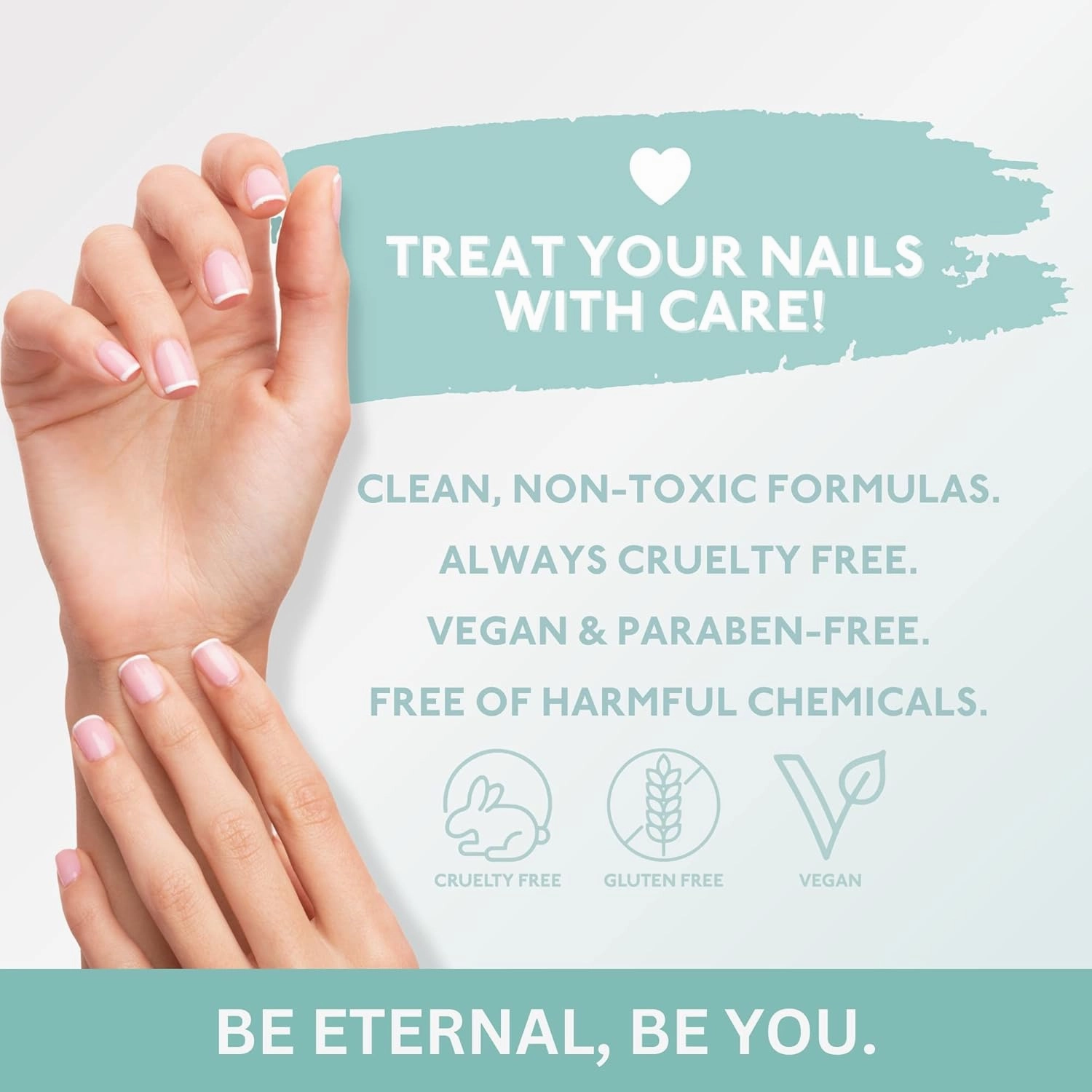 Eternal Pink Nail Polish Set for Women (FUN) - Green Nail Polish Set for Girls - Long Lasting & Quick Dry Blue Nail Polish Kit for Home DIY Manicure & Pedicure - Made in USA, 13.5mL (Set of 5)