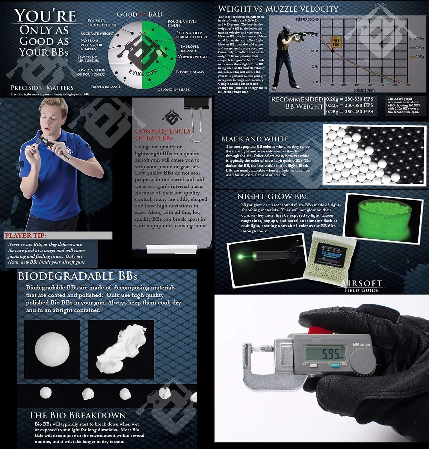 Evike Airsoft - Matrix Match Grade 6mm Glow in The Dark Airsoft BB