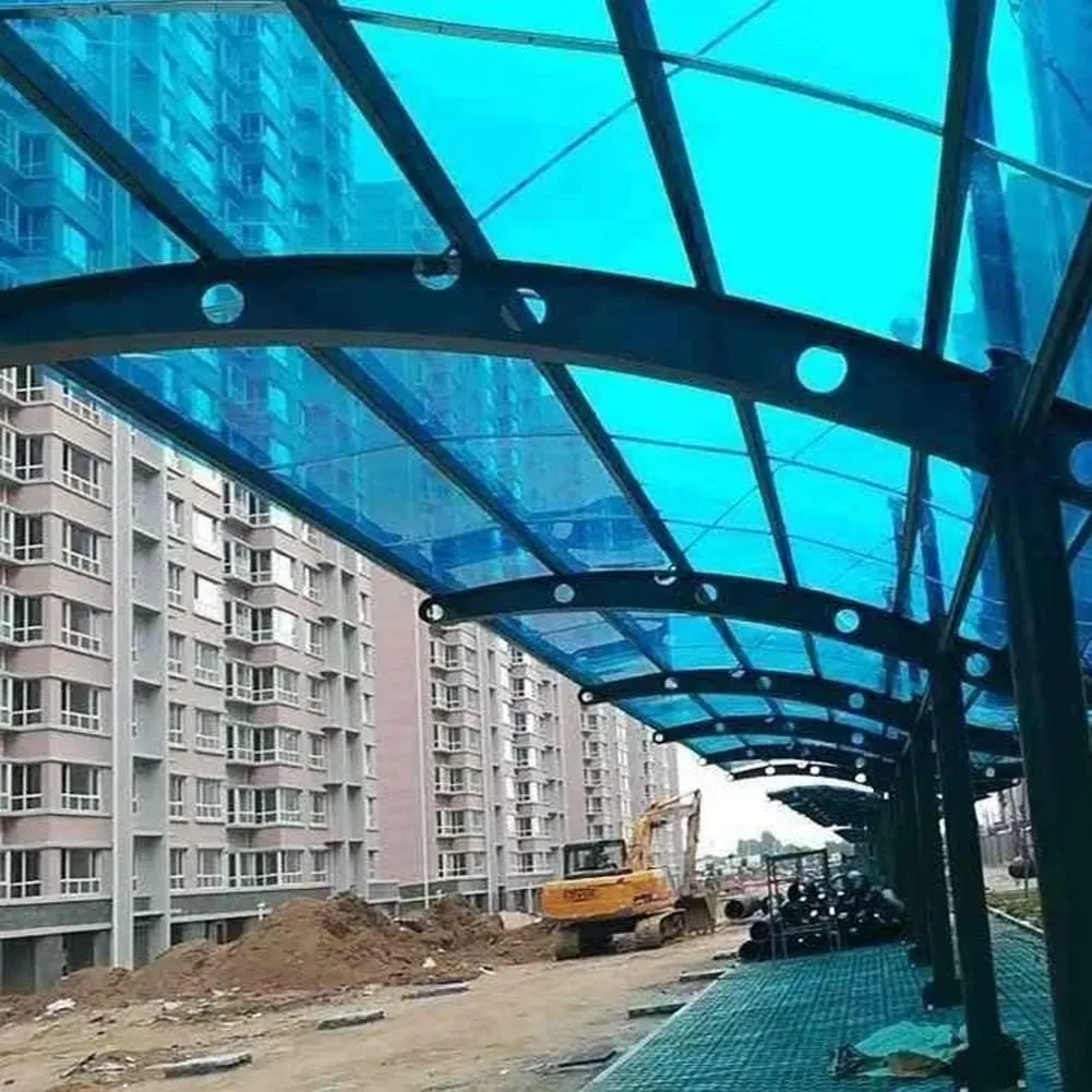 exproyzk Clear Polycarbonate Plastic Sheet - Transparent Glass Replacement Board - Impact Resistant - 1mm Thick (Color : Clear-Blue, Size : 1x1m)