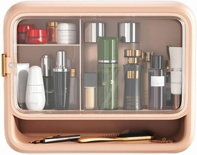 Exquisite Bathroom Shelves Wall-Mounted Cosmetic Storage, Makeup Organizer,for Storage Lipstick, Makeup Brush and Skin Care Products (Color : Orange, Size : 37.5 * 11 * 28cm)
