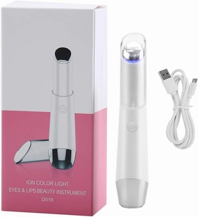 Eye Massage Eye Lift Wand, Portable Eye Massager for Dry Eyes, Dark Circles and Puffiness, Electric Heated Warm Eye Lip Massager Vibration Skin Care Tool for Eyes