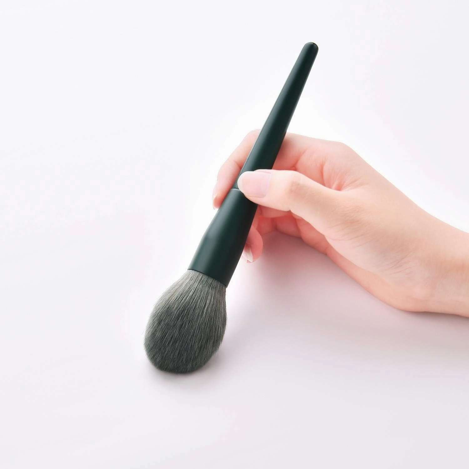 Eye Shadow Brush 11 Set Makeup Brush Foundation for Powder Cosmetic Mix Brush Face Brush Holder(Dark Green)