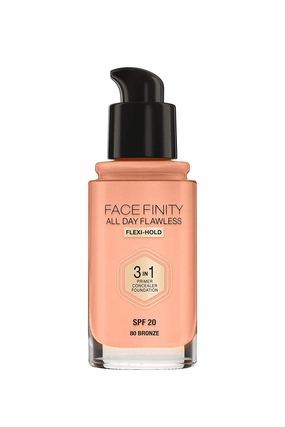 Facefinity All Day Flawless, Liquid Foundation, 3in1, 080 Bronze, 30 ml