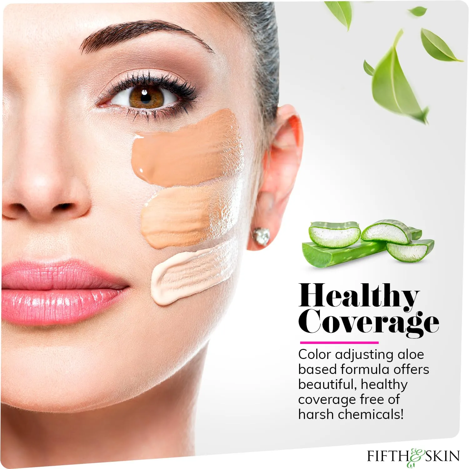 Fifth & Skin: Better’n Ur Skin Liquid Foundation (HONEY TAN) - Natural, Organic, Vegan, Cruelty-Free - Gluten-Free Beauty with Buildable Coverage and Palm-Free Luxury - 1 oz