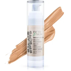 Fifth & Skin: Better’n Ur Skin Liquid Foundation (SOFT BEIGE) - Natural, Organic, Vegan, Cruelty-Free - Gluten-Free Beauty with Buildable Coverage and Palm-Free Luxury - 1 oz