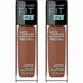 Fit Me Matte   Poreless Liquid Foundation Makeup, Deep Bronze, 2 COUNT