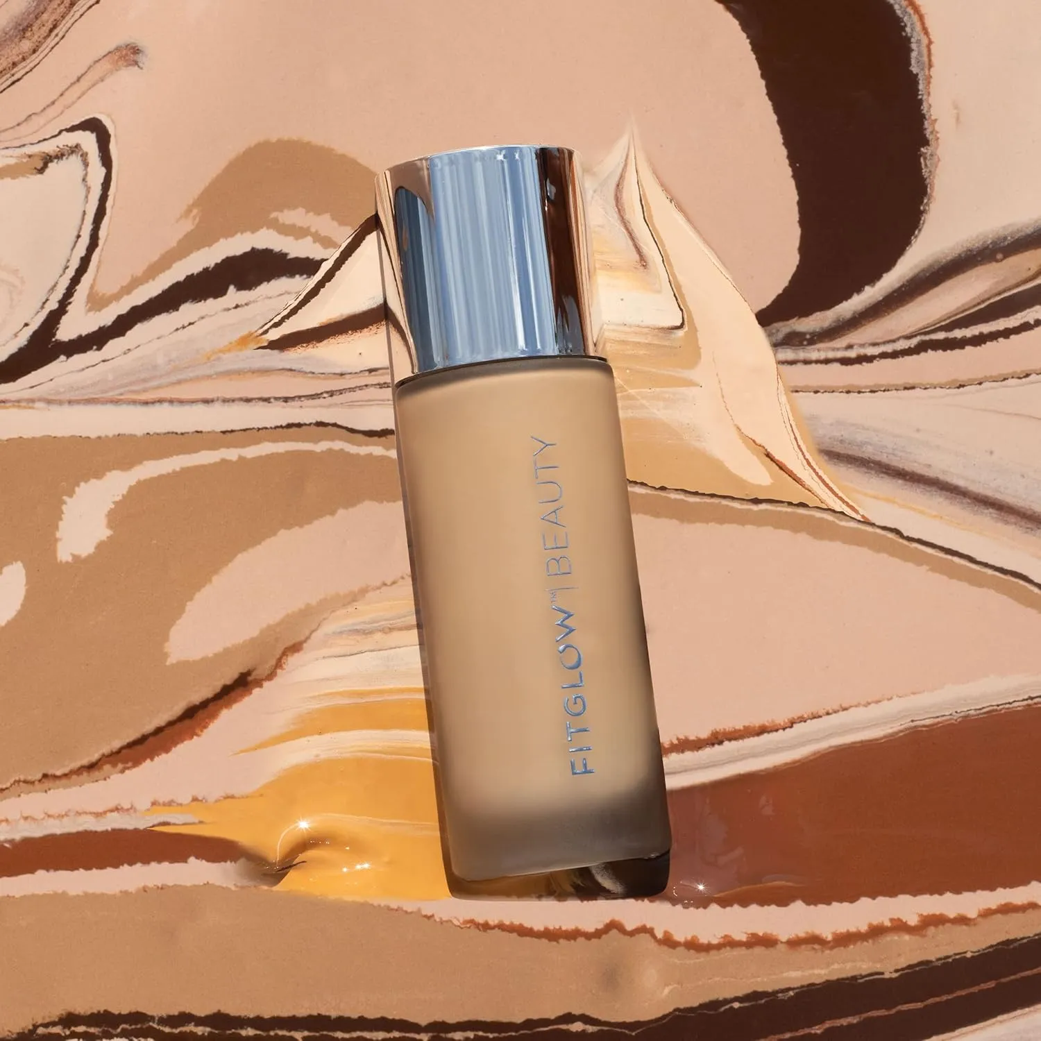 Fitglow Beauty - Natural Foundation  Photo-Filtering Foundation | Vegan, Woman-Owned Clean Beauty (F3.5 - Medium, Neutral Undertones)