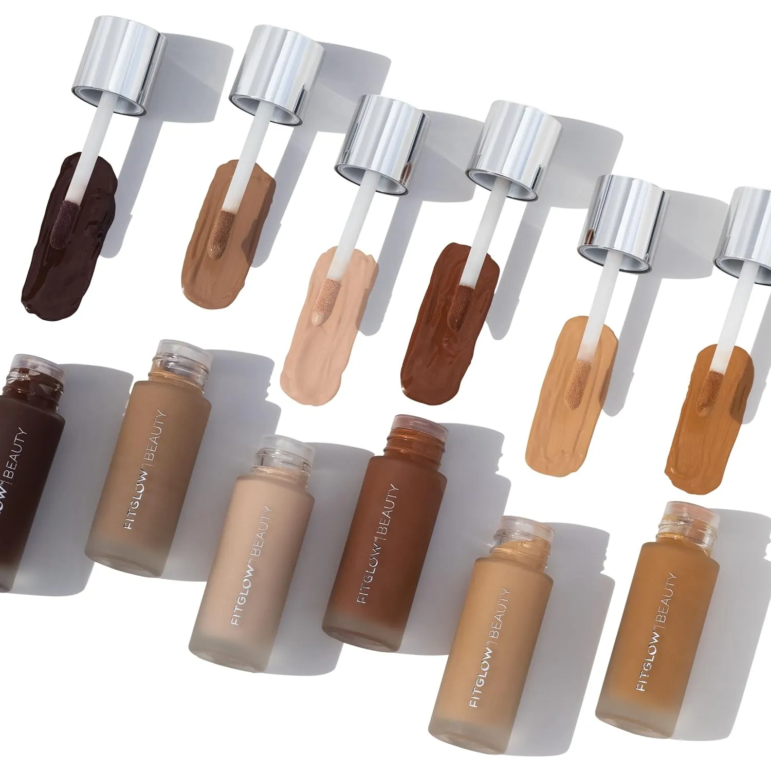 Fitglow Beauty - Natural Foundation  Photo-Filtering Foundation | Vegan, Woman-Owned Clean Beauty (F3.5 - Medium, Neutral Undertones)