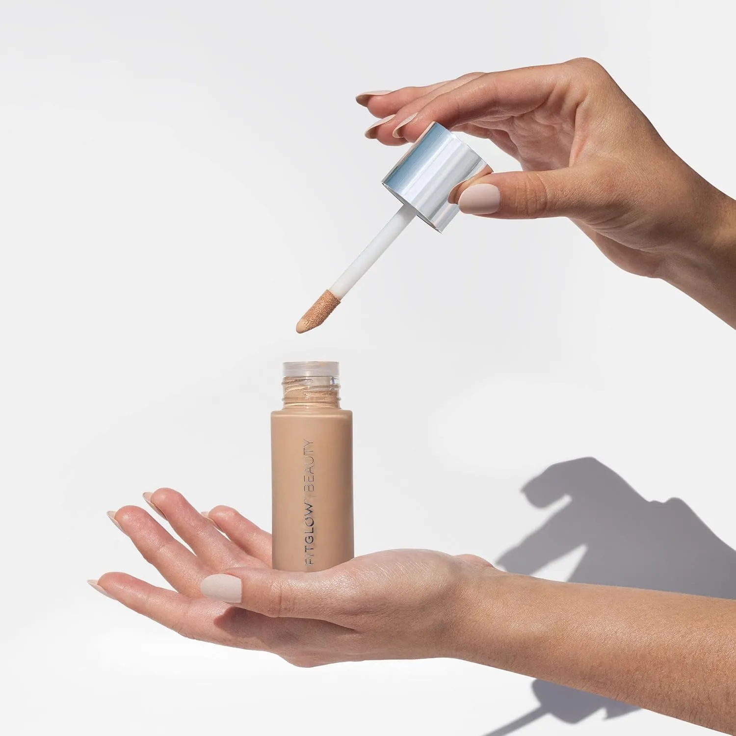 Fitglow Beauty - Natural Foundation  Photo-Filtering Foundation | Vegan, Woman-Owned Clean Beauty (F3.5 - Medium, Neutral Undertones)