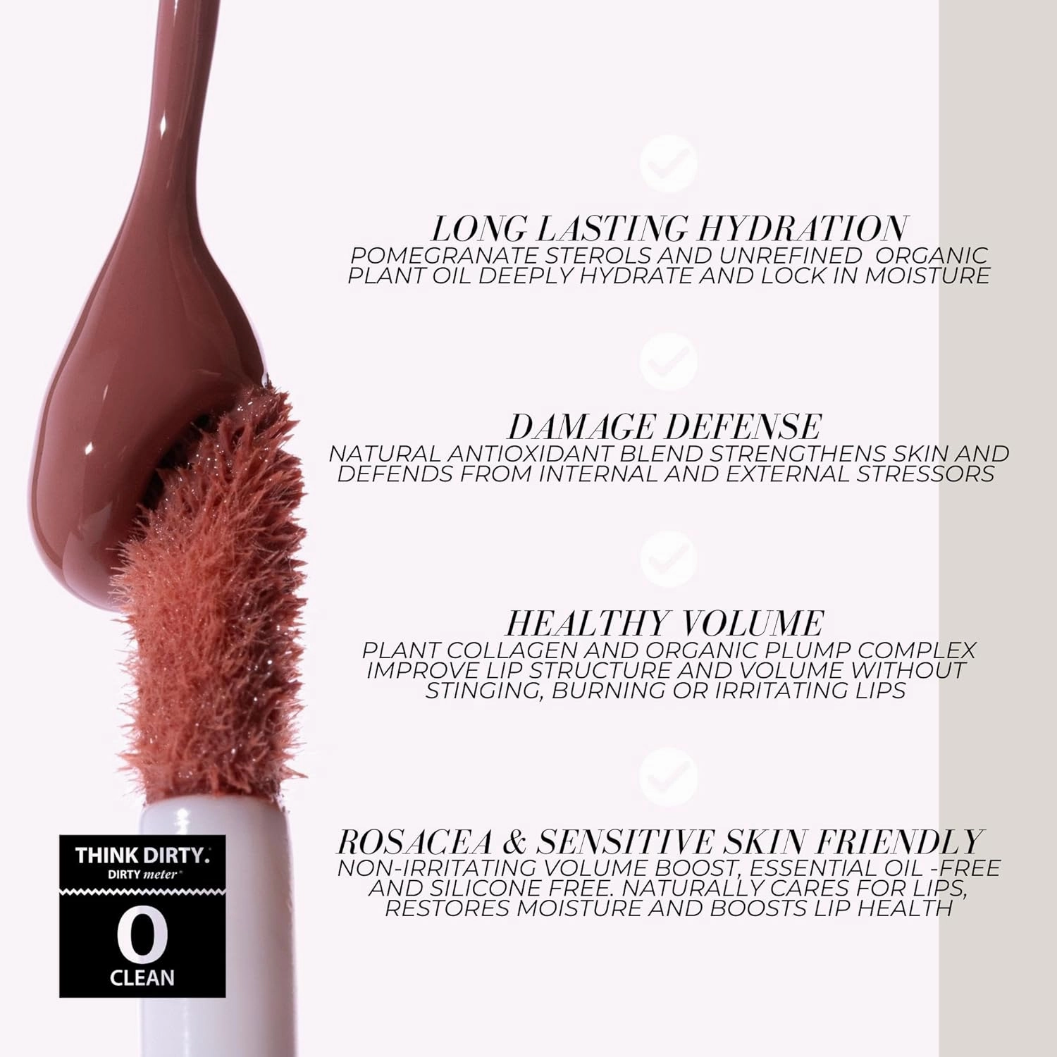 FITGLOW Beauty Lip Colour Serum | Hydrating Lip Gloss | Plumping Anti-Aging Lip Treatment | Natural Shine with Pomegranate Sterols & Collagen | Buildable Color for Dry Chapped Lips | Cherry - 10g