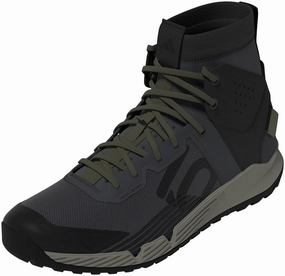 Five Ten Trailcross Mid Pro Flat Shoes - Men's, Gray Six/Core Black/Olive Strata, 11.5