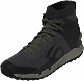 Five Ten Trailcross Mid Pro Flat Shoes - Men's, Gray Six/Core Black/Olive Strata, 12