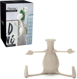 Florino – Friendly Flower Vase Modern Home Décor Vase for Flowers Unique Gifts by Peleg Design (Stone)
