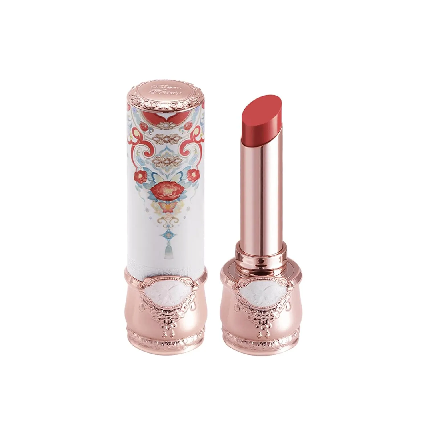 Flower Knows Butterfly Cloud Collar Glossy Lipstick,Hydrating Solid Lip Gloss,Moisturizing Red Tinted Lip Balm,Long Lasting Lip Gloss in Balm for Girls&Women,Vegan & Cruelty-Free(C09 Camellia)